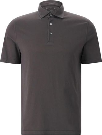 Fedeli Zero Polo Shirt - Heren - Polos - Bruin - M - Katoen - Tops