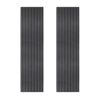 MonsterShop Acoustic Slat Wall Panels x 2 - Anthracite Grey