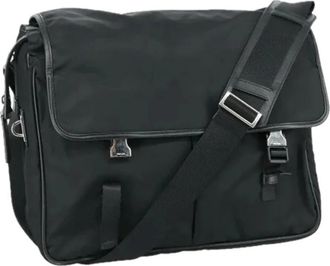 Prada Pre-owned Cross Body Bags, female, Black, Size: ONE SIZE Pre-owned Vintage Nylon Shoulder Bag