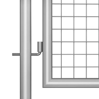 Berkfield Home Durable Garden Gate Galvanised Steel 415x125 cm Silver