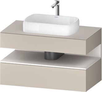 Duravit Duravit - Qatego Consola Mueble Bajo Lavabo, 1 Extra&iacute;ble, 1 Caj&oacute;n