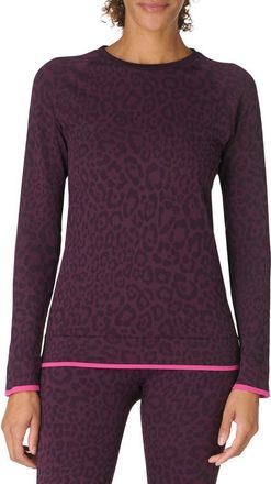 Sweaty Betty Animal Base Layer Top in Purple Leo Jacquard at Nordstrom, Size X-Small
