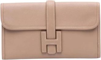 Hermès Pre-owned Clutches, female, Brown, Size: ONE SIZE Pre-owned Leather Clutch