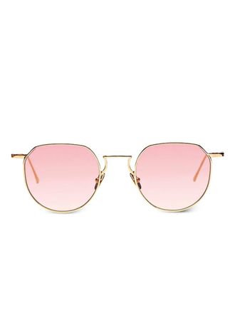 John Dalia JANIS zonnebril met geometrisch montuur - Goud