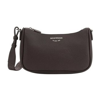 Emporio Armani Borsa a tracolla con logo - - Bags - Donna - Marrone - ONE SIZE
