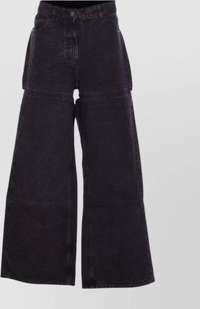 The Attico cotton wide-leg trousers