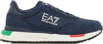 Emporio Armani Sneakers - Heren - Sneakers - Blauw - 40 2/3 EU - Leer - Schoenen