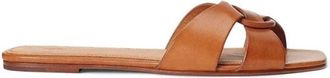 Polo Ralph Lauren Schoenen, Dames, Bruin, 36 EU, Leer, O-Ring Sandalen