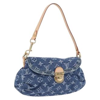 Louis Vuitton Pre-owned Monogram Denim Hand Bag - Dames - Pre-owned - Blauw - Maat: ONE Size Denim