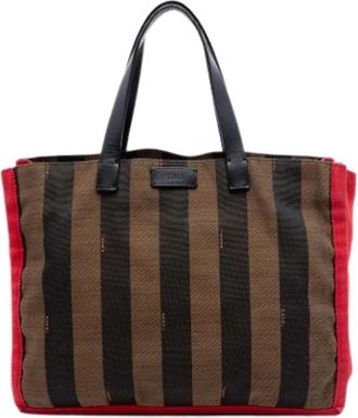 Fendi Pre-owned Vintage Canvas Tote - Dames - Vintage Shopper - Veelkleurig - ONE Size - Leer - Vintage