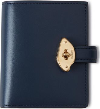 Mulberry Lana Compact High Gloss Leather Bifold Wallet in Night Sky at Nordstrom