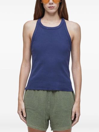 Osklen racer-back top - women - Fabric - S - Blue