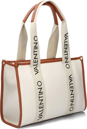 Valentino Tassen, Dames, Beige, ONE Size, Beige Candle Shopping Schoudertas