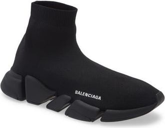 Balenciaga Speed LT 2.0 Knit Slip-On in 1013 Black at Nordstrom, Size 10Us