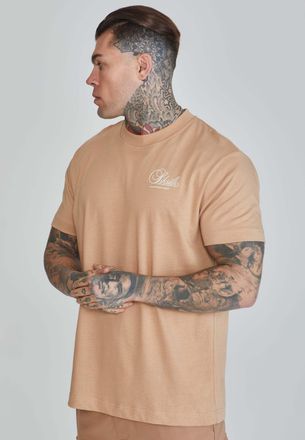 Siksilk T-Shirt SIKSILK Siksilk T-Shirt Graphic T-Shirt, Herren, Gr. S, braun, Obermaterial: 100% Baumwolle CO., Shirts T-Shirt
