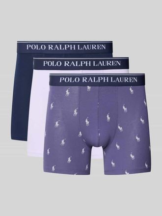 Ralph Lauren Boxershorts mit elastischem Logo-Bund im 3er-Pack in Blau, Gr&ouml;&szlig;e L
