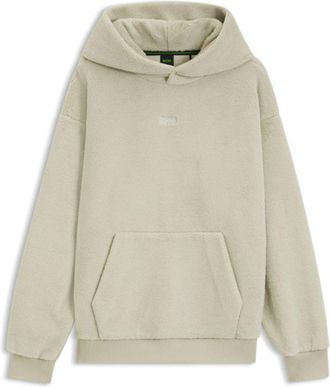 BOSS Teddy-fleece hoodie with embroidered logo