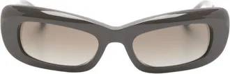 Balenciaga Brown Rectangular Sunglasses