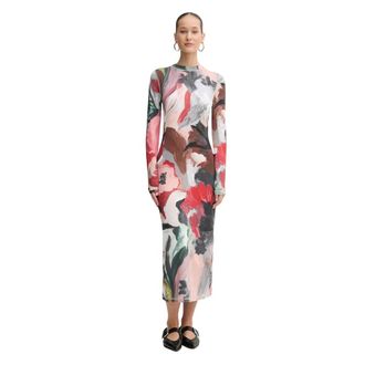 Stine Goya Gebreide jurk met patroon - Dames - Jurken - Veelkleurig - Maat: Xl/2Xl Poliester