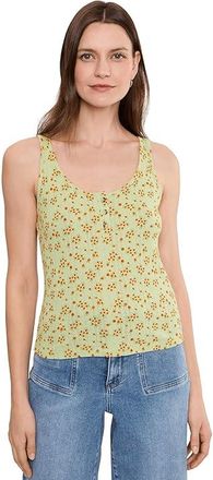 Toad&Co Foothill Pointelle Henley Tank Top Womens Clothing Elderflower Print : XL, Cotton/Polyester