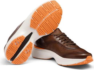 Santoni Low-Top Sneaker - Mens leather sneaker - Gr. UK_10 - in Weiß - für Damen