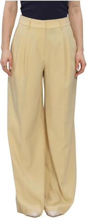 Co'Couture Broeken, Dames, Beige, XS, Polyester, Nilan CC Pleat LL Pant