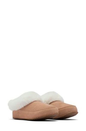 Sorel Go Coffee Run Faux Fur Slipper in Tawny Buff Natural at Nordstrom Rack, Size 7