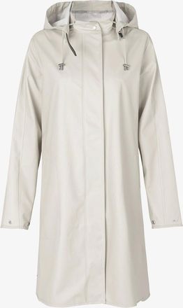 Ilse Jacobsen Womens Ilse Jacobsen Rain Womens A-Line Rubberised Raincoat - Milk Creme 121 - Size: UK12 eu38 us10