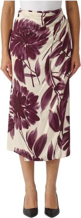 Twinset Rokken, Dames, Veelkleurig, S, Geplooide Midi Rok