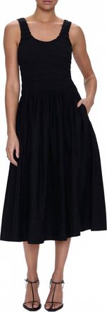 Pistola Denim Alessia Smocked Midi Dress In Black