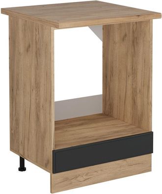 Vicco Armario Para Horno Empotrado R-line, Antracita Casa De Campo, 60 Cm, Et Roble Vicco