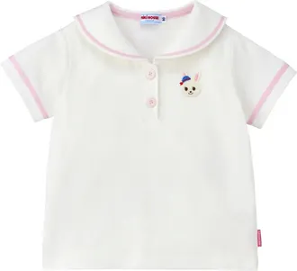 Miki House rabbit-motif t-shirt - kids - Cotton - 3 yrs - White