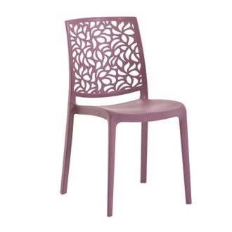 Siediti Fuori e Dentro Conjunto de 6 sillas de resina para interior o exterior rosa malva