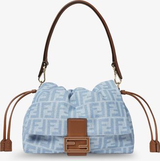 Fendi Borsa a tracolla Mamma Baguette in Light Denim - FENDI - gender_Woman