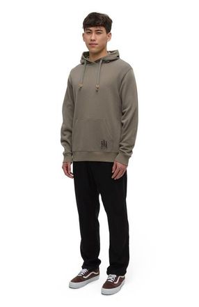 tentree Getaway Relaxed Hoodie in Timber/meteorite Black at Nordstrom, Size Xx-Large