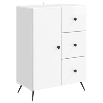 vidaXL Aparador Brillante 66 X 34,5 X 90 Cm Madera De Ingenier&iacute;a Vidaxl