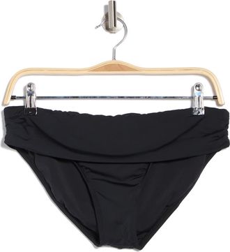 Jantzen Foldover Hipster Bikini Bottoms in Black at Nordstrom Rack, Size 16