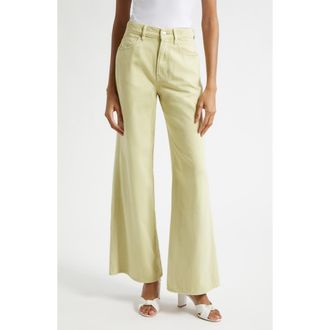 Veronica Beard Kasey Wide Leg Jeans in Pistachio at Nordstrom, Size 26