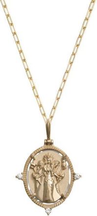 Awe Inspired Hecate Goddess Diamond Necklace in 14K Yellow Gold at Nordstrom