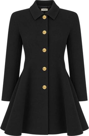 Versace Abrigo de Lana - Coats - Mujer - Negro - M
