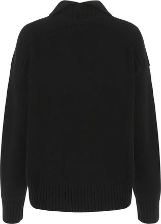 Jil Sander Womens Cashmere Blend Oversize Sweater Black Primario