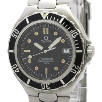 Omega Pre-owned Watches, male, Black, Size: ONE SIZE Pre-owned Seamaster Professional 200 Pre Bond Chronometer Quartz Watch