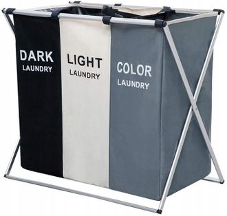 OEM Cesta De La Ropa, Ropa Interior, Organizador Independiente, Juguetes, 3 Compartimentos, Plegable