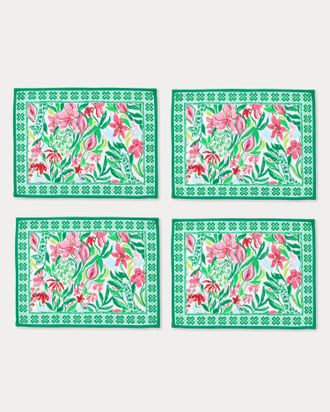 Lilly Pulitzer Dinner Napkins - Set Of 4 In Green