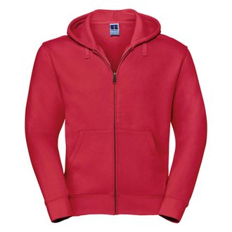 Russell Athletic Russell Heren Authentieke Sweatshirt met volledige ritssluiting / Hoodie (Klassiek rood)