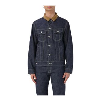 Paul Smith Denim Jackets, male, Blue, Size: S Denim Jacket Corduroy Collar