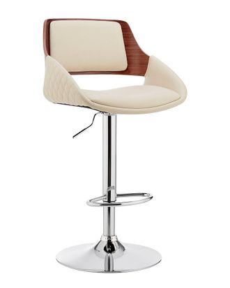 Armen Living Colby Adjustable Chrome Finish Bar Stool