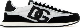 Dolce & Gabbana Two-tone Suede And Mesh Dg Aria Sneakers