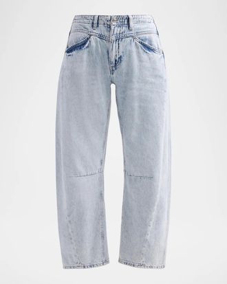 LE JEAN Selena Mid-Rise Crop Jeans