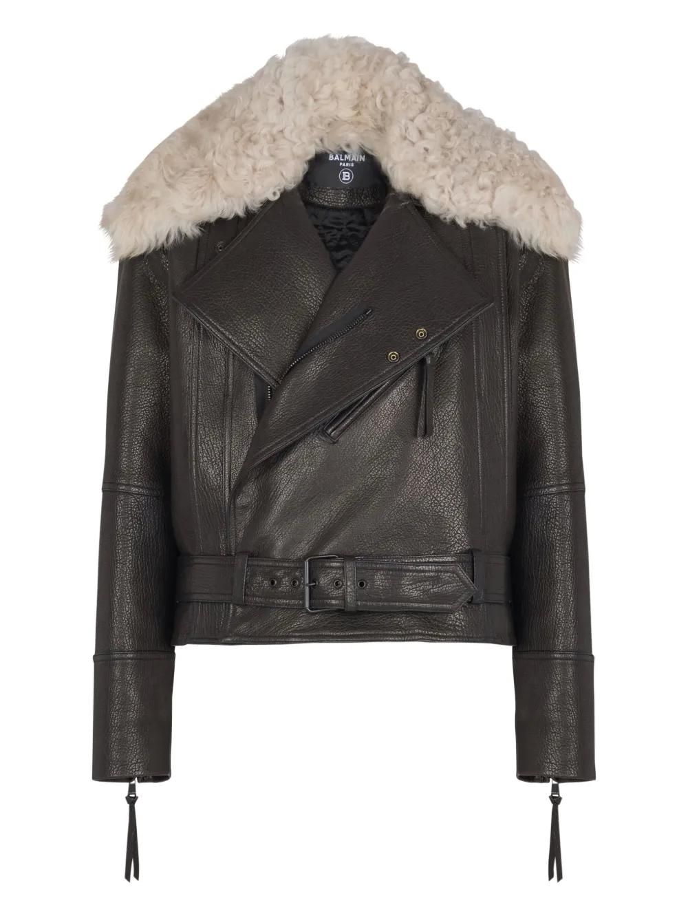 Men's Balmain Leather Jackets - up to −57% | Stylight